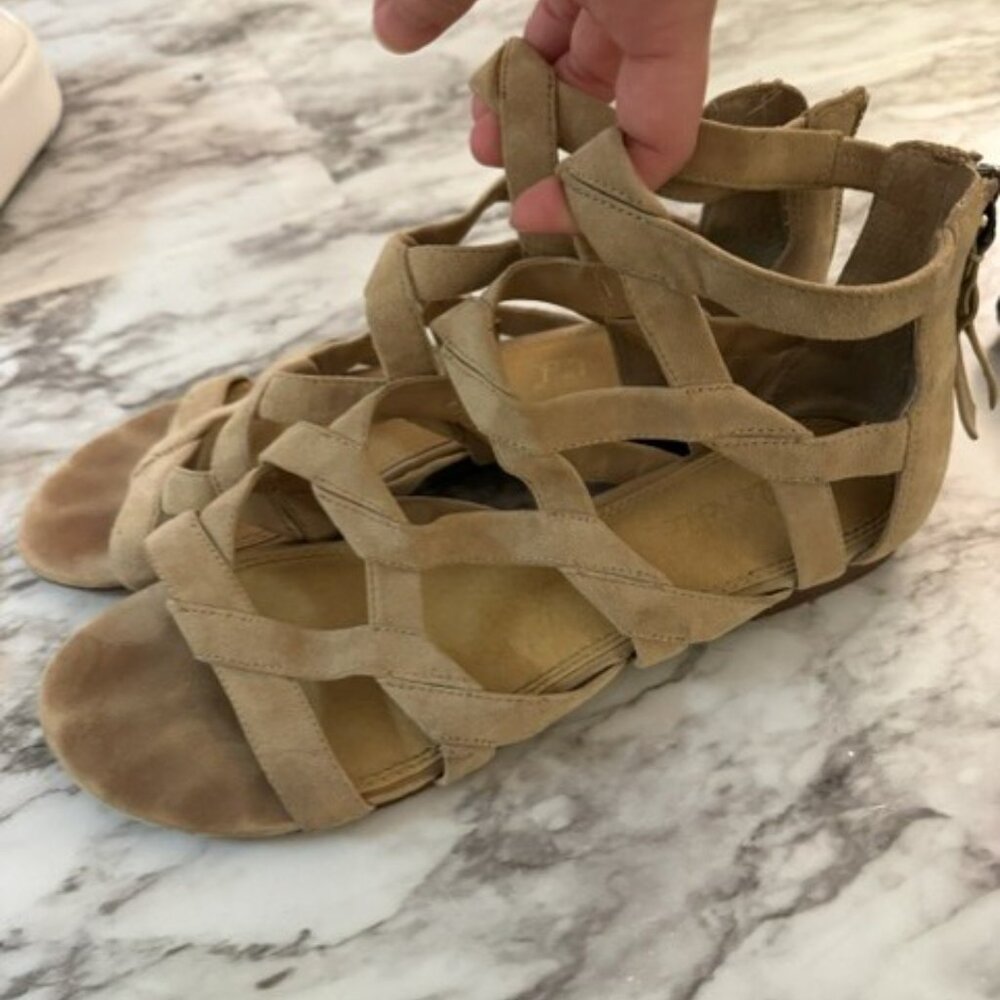 Suade ankle strappy sandle